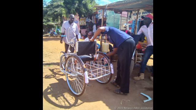 Ngaikini's tricycle after renovation