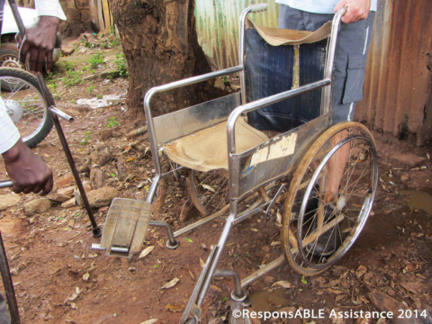 Any disability related equipment such as wheelchairs were often in a very poor state of repair. A wheelchair in a very poor state of repair