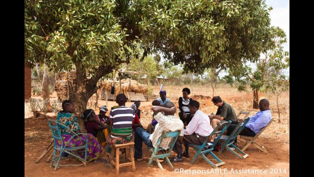 We met people in their tiny hamlets and villages and were frequently left in awe by how tidy clean all the small communities we visited were, and especially, how the Mothers built the houses for their families. Villagers talk to us while sitting under the shade of a large tree