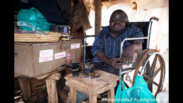 People are incredibly resourceful and despite often grinding poverty can make small businesses out of very little. We met shoe makers, Margaret and Justin and sweet shop owner, Rebecca, all of whom had physical disabilities. Justin sits in his wheelchair in the roadside shack from where he has built a successful shoe repair business