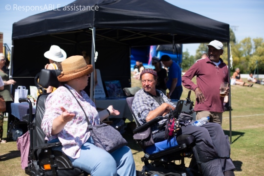 Trevor Palmer and guests at summer Fursa initiative fundraising event at Newport Cricket Club