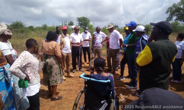 The Kitengela Rotary Club members meet to discuss water pumping strategy prior to drilling.