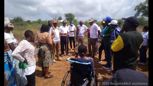 The Kitengela Rotary Club members meet to discuss water pumping strategy prior to drilling.